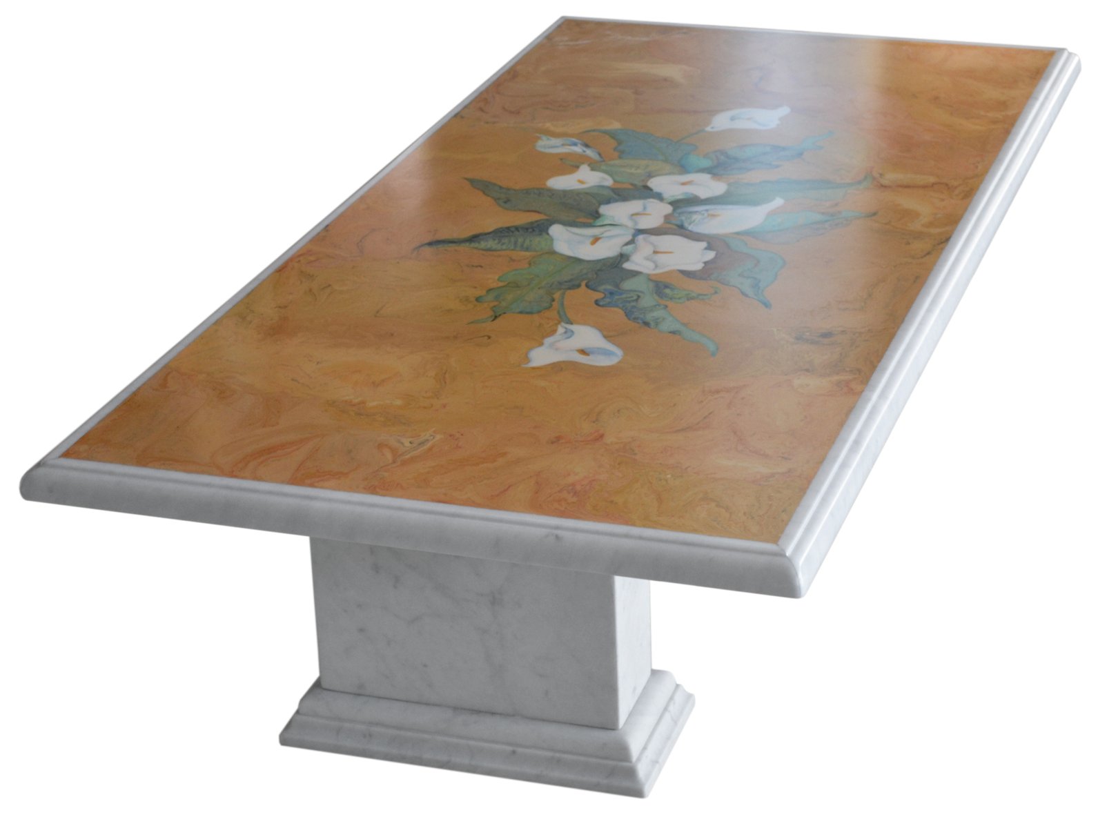 Coffee Table in Bianco Carrara Marble from Cupioli Living