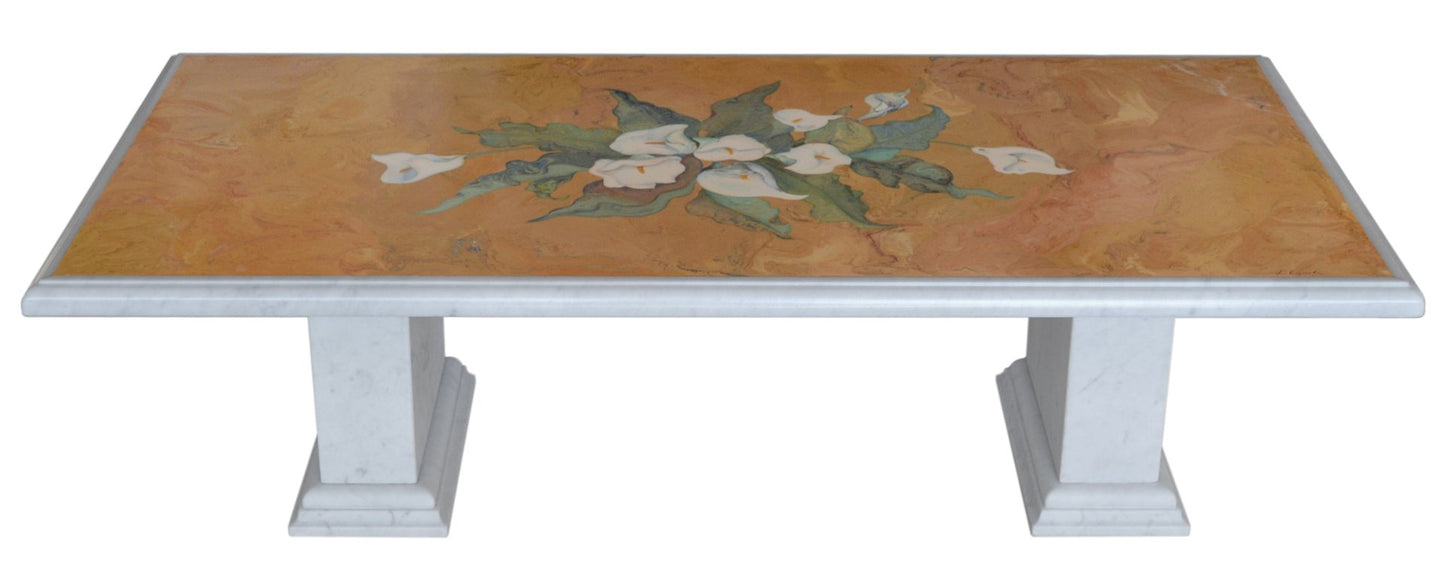 Coffee Table in Bianco Carrara Marble from Cupioli Living