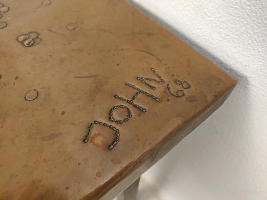 Coffee Table in Brass and Ceramic, 1968-FGA-923800