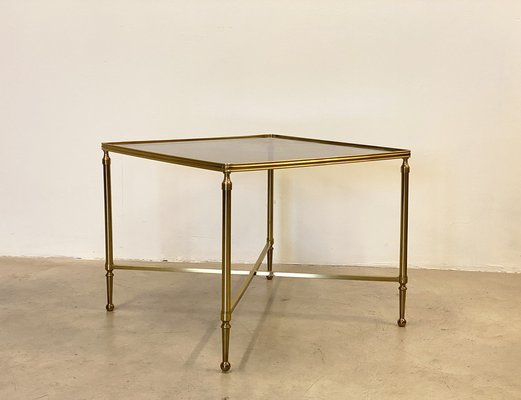 Coffee Table in Brass and Glass, 1970s-NPC-1798160