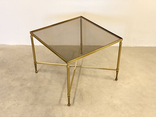 Coffee Table in Brass and Glass, 1970s-NPC-1798160