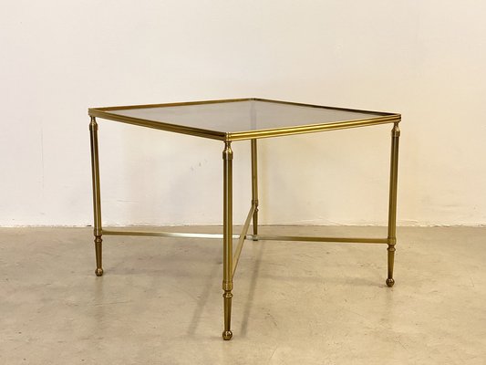 Coffee Table in Brass and Glass, 1970s-NPC-1798160