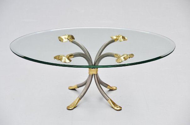 Coffee Table in Brass and Iron by Manfred Bredohl, Germany, 1970s-BXV-1796640