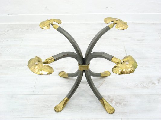 Coffee Table in Brass and Iron by Manfred Bredohl, Germany, 1980s-WVA-1802381