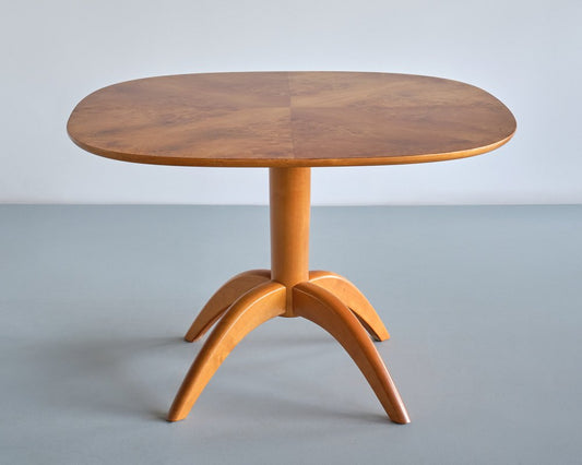 Coffee Table in Burl Wood by Bertil Söderberg for Svensk Hemslöjd, Sweden, 1930s