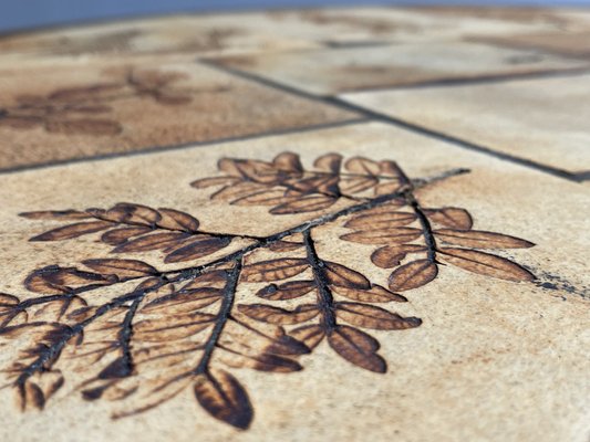 Coffee Table in Ceramic & Sandstone by Raymonde Leduc for Herbier Vallauris France, 1960-LA-1260860