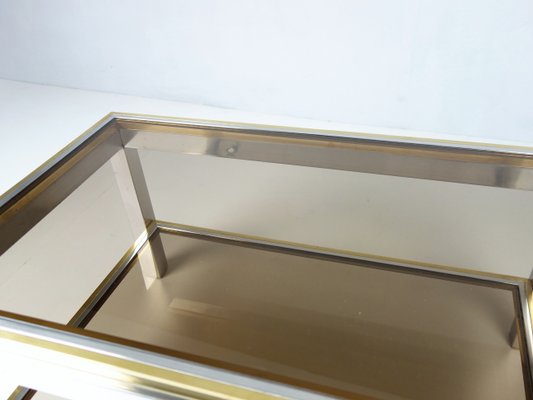 Coffee Table in Chrome & Brass by Jean Charles-FPY-1364589