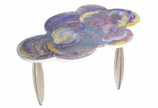 Coffee Table in Cloud Shape with Acrylic Glass Legs by Lilla Scagliola for Cupioli Luxury Living