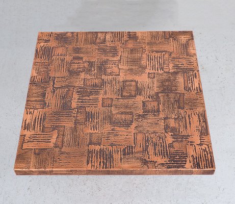 Coffee Table in Copper and Teak by Heinz Lilienthal, 1970s-SN-1323799