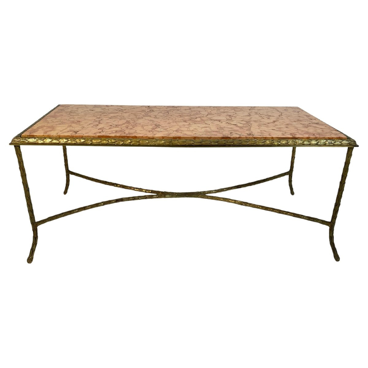 Coffee Table in Gilt Bronze by Maison Baguès, 1950s