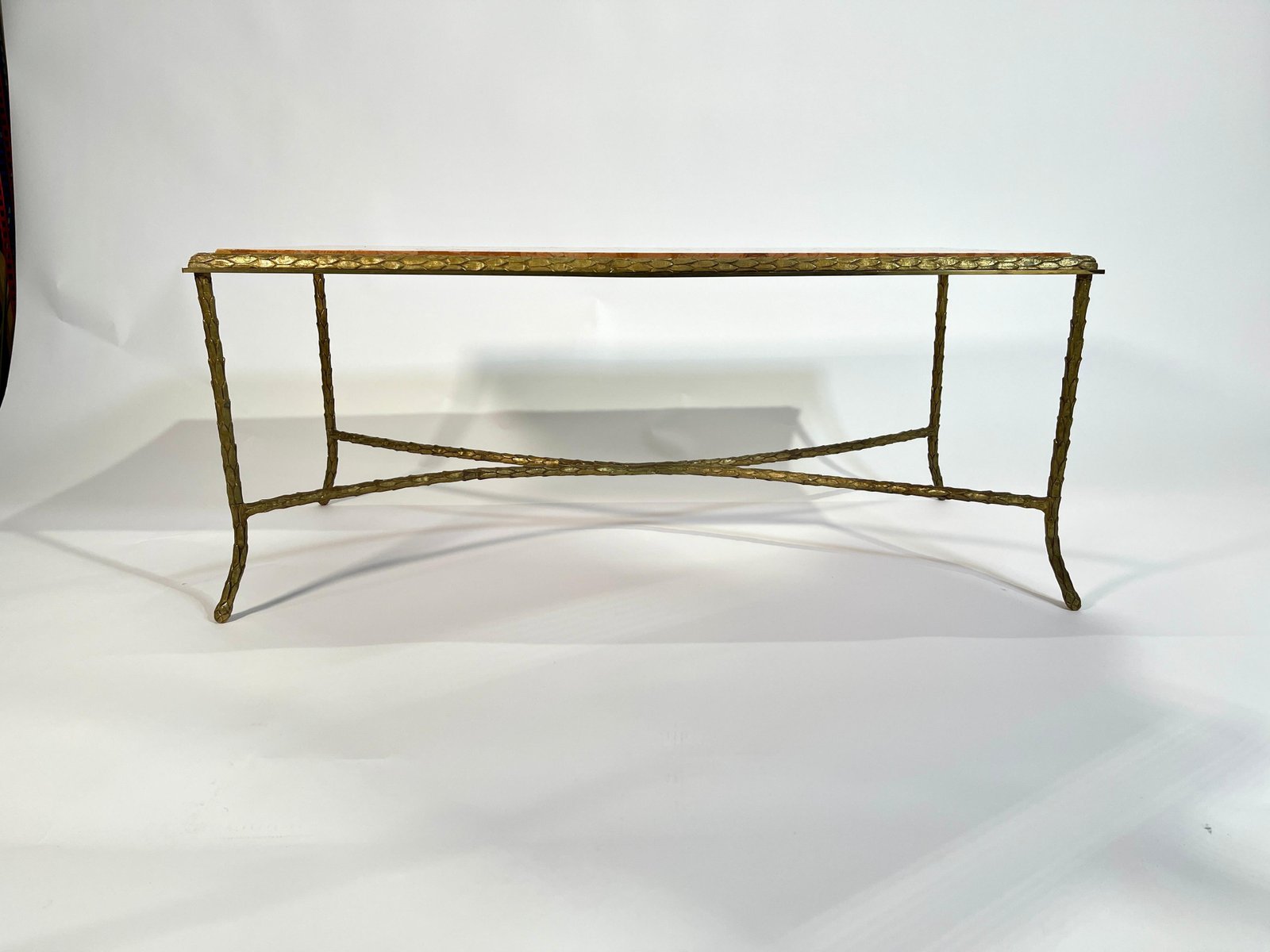 Coffee Table in Gilt Bronze by Maison Baguès, 1950s