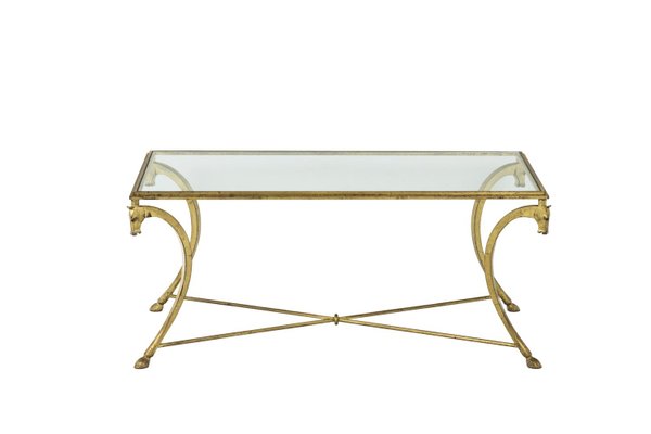 Coffee Table in Gilt Iron from Maison Ramsay, 1950s-CEJ-911797