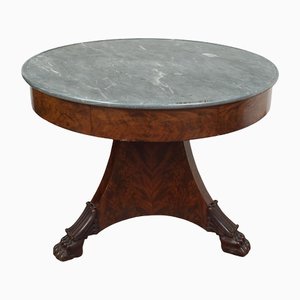 Coffee Table in Mahogany and Marble-KKK-1182159