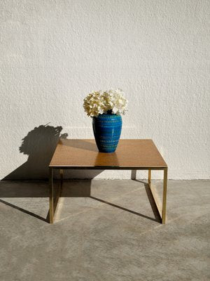 Coffee Table in Metal and Brass, 1970s-GTS-1824384