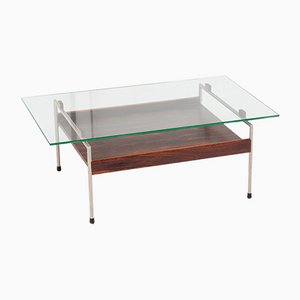 Coffee Table in Metal & Palisander with Glass Top by Fristho, 1960s-QVY-1100331