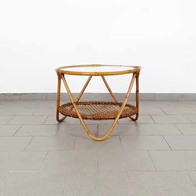 Coffee Table in Rattan, 1960s-JUN-1788365