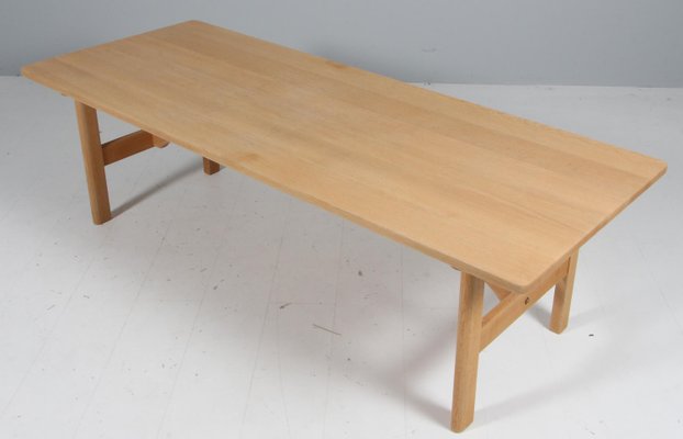 Coffee Table in Soap Treated Oak Model 268 attributed to Børge Mogensen for Fredericia, Denmark, 1960s-HJB-2028589