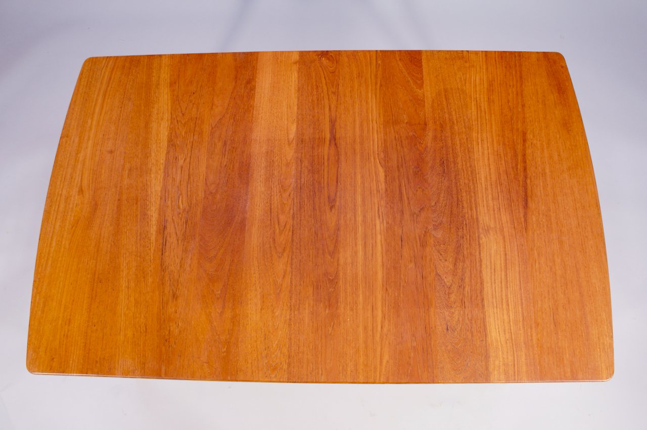 Coffee Table in Teak with Inlays of Lighter Wood from Säffle Möbelfabrik, 1950s