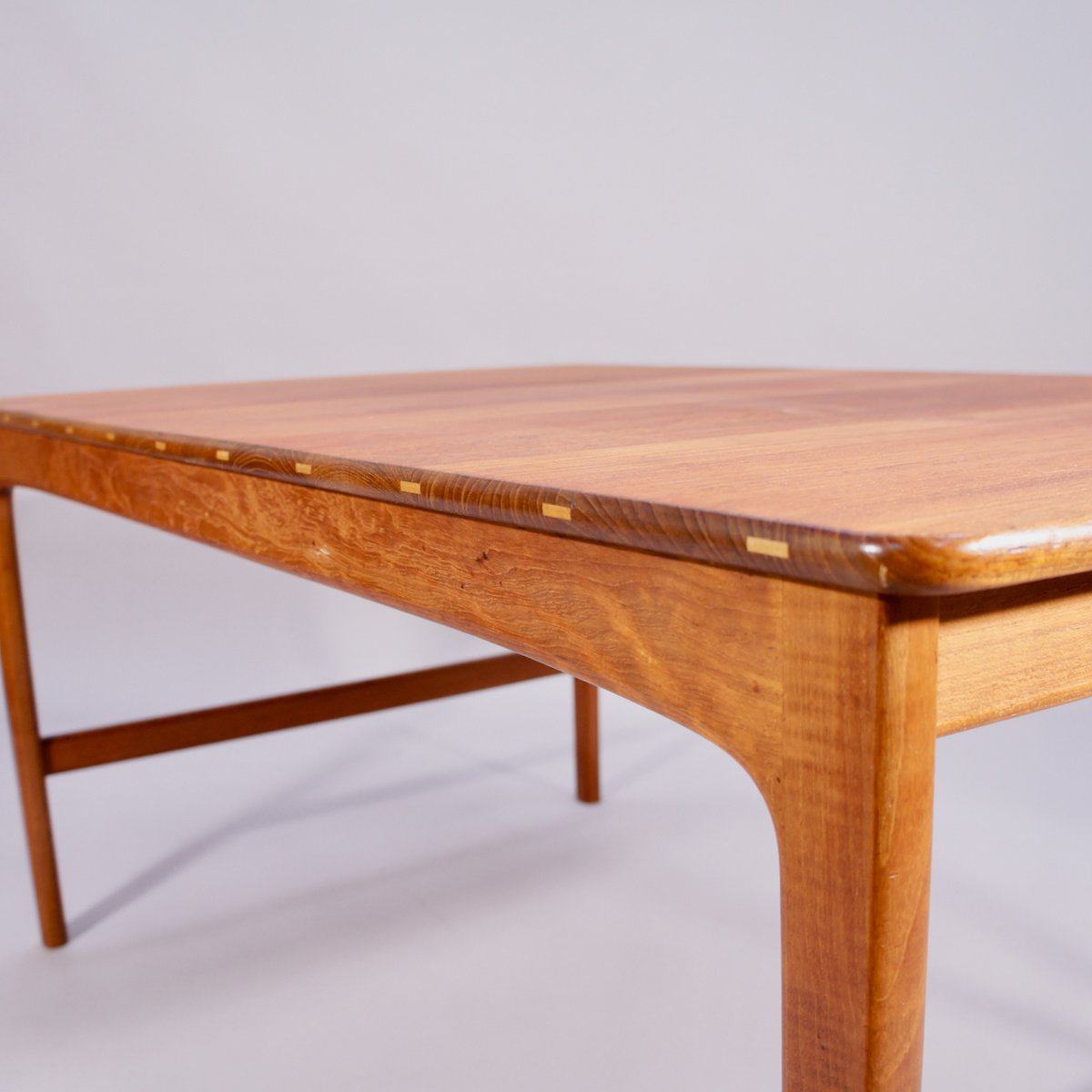 Coffee Table in Teak with Inlays of Lighter Wood from Säffle Möbelfabrik, 1950s