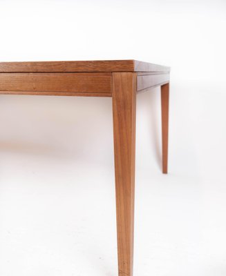 Coffee Table in Teak with Red Tiles of Danish Design, 1960s-UY-1005718