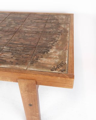 Coffee Table in Teak with Tiles of Danish Design, 1960s-UY-1005716