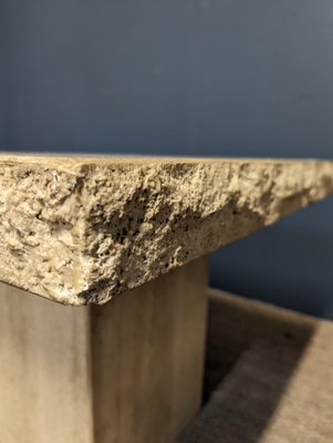 Coffee Table in Travertine, 1980s-HLV-1797858