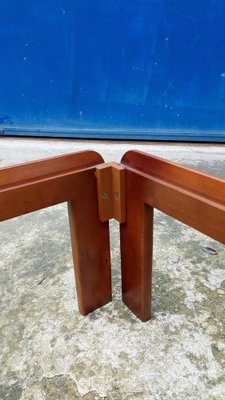 Coffee Table in Walnut and Glass attributed to Afra and Tobia Scarpa for Cassina, Italy, 1970s-QZZ-1863176