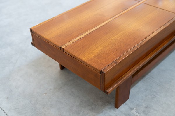 Coffee Table in Walnut by Giovanni Michelucci, 1970s-KNM-1764405