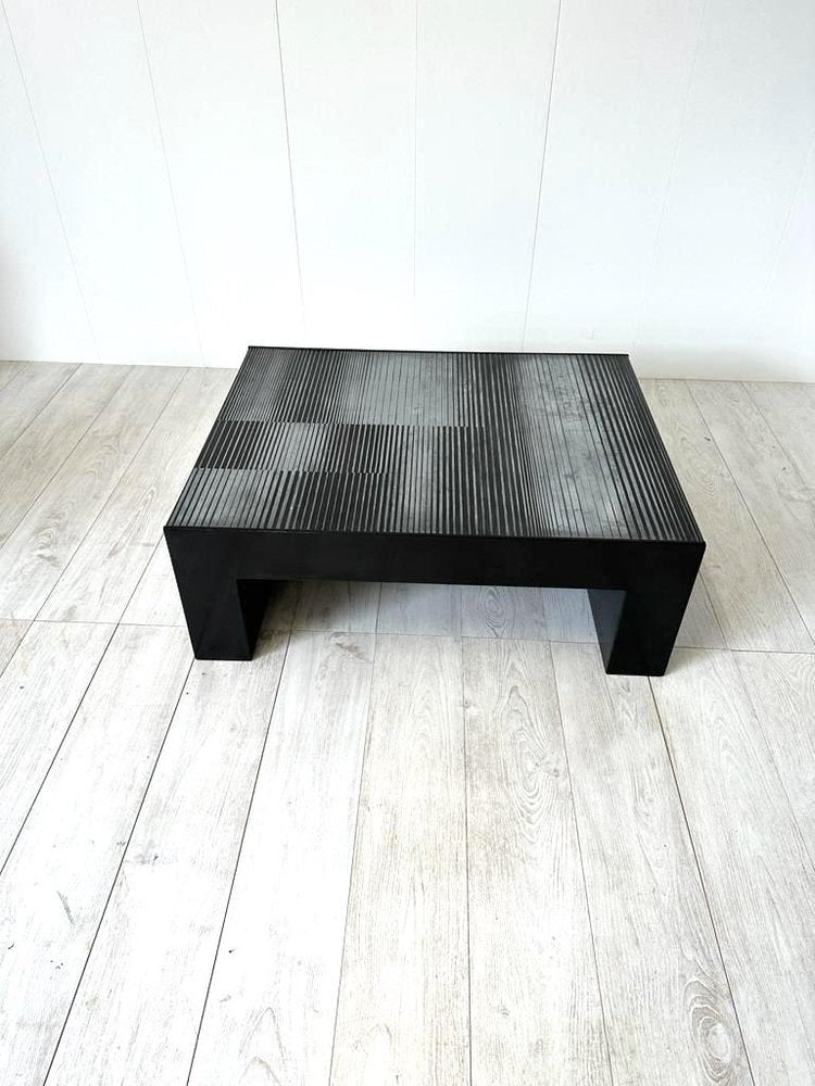 Coffee Table in Zinc by Nerone e Patuzzi for Gruppo NP2, 1970s