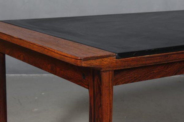 Coffee Table of Rosewood and Leather by Hans Olsen-HJB-980635