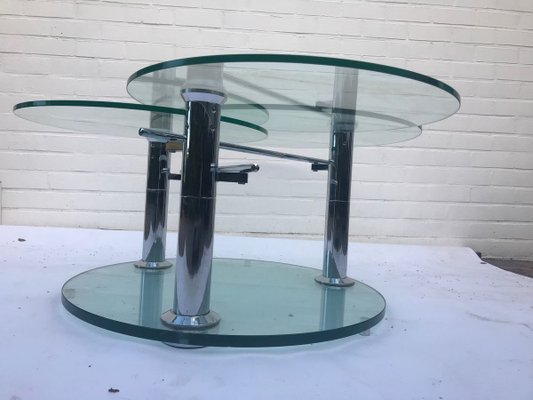 Coffee Table with 3 Removable Glass Shelves, 1980s-XQY-741374