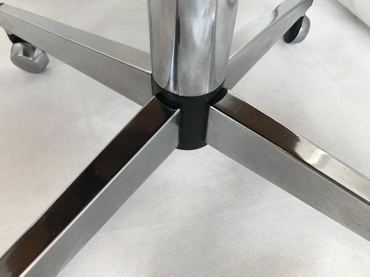 Coffee Table with a Chrome Base and Wheels, 1970s-WQQ-1764629