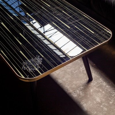 Coffee Table with Etched Top, 1950s-QVY-1800425