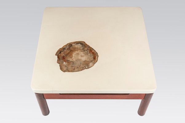 Coffee Table with Inlaid Petrified Wood by Philippe Barbier-NJJ-1260319