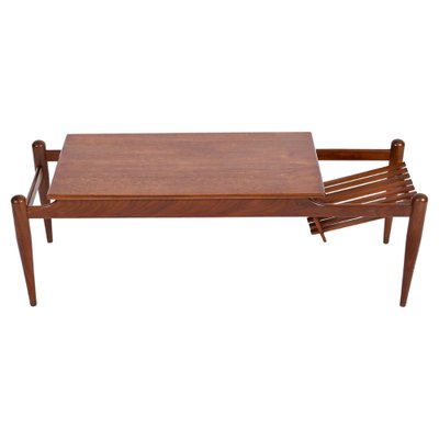 Coffee Table with Magazine Rack in Teak by Ico & Luisa Parisi, Italy, 1960s-JDR-1446871