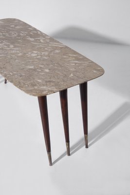 Coffee Table with Marble Top attributed to Giuseppe Scapinelli Form, 1950s-RCE-1802020