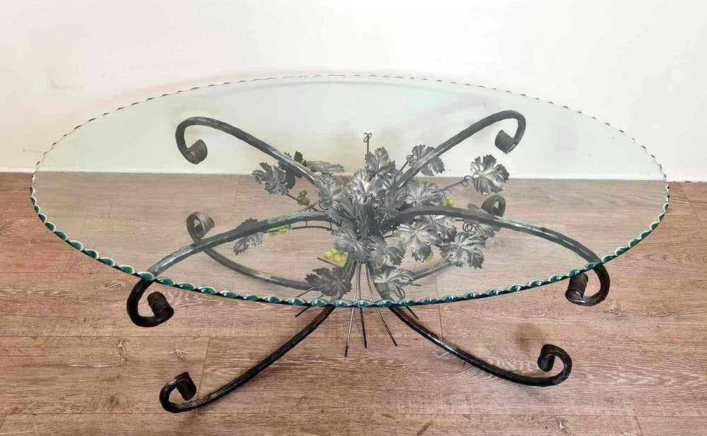 Coffee Table with Scrolls and Foliage in the style of Robert Goossens