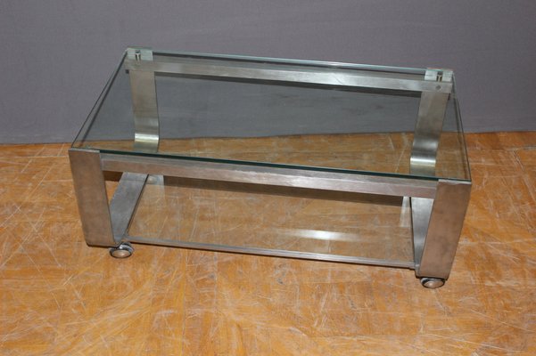 Coffee Table with Two Trays, 1970s-BCR-1286962