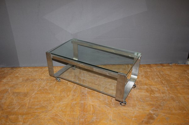 Coffee Table with Two Trays, 1970s-BCR-1286962