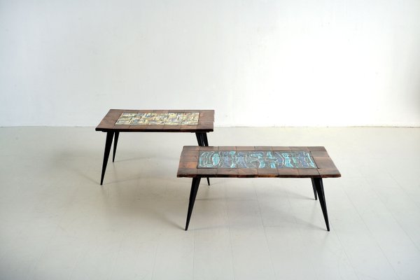 Coffee Tables by Jean De Lespinasse, France, 1950s, Set of 2-FQ-2036676