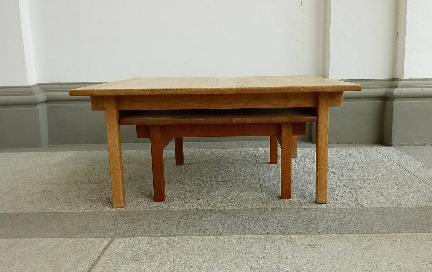 Coffee Tables in Oak by Kurt Ostervig for KP Møbler, 1970s, Set of 2