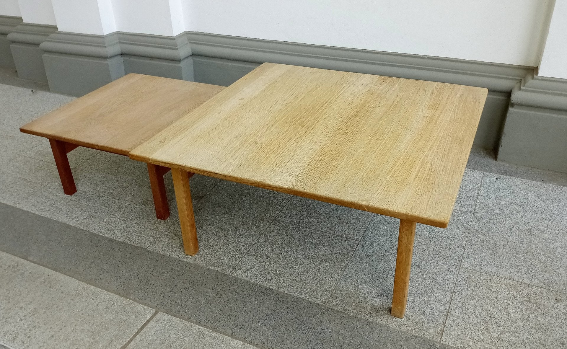 Coffee Tables in Oak by Kurt Ostervig for KP Møbler, 1970s, Set of 2