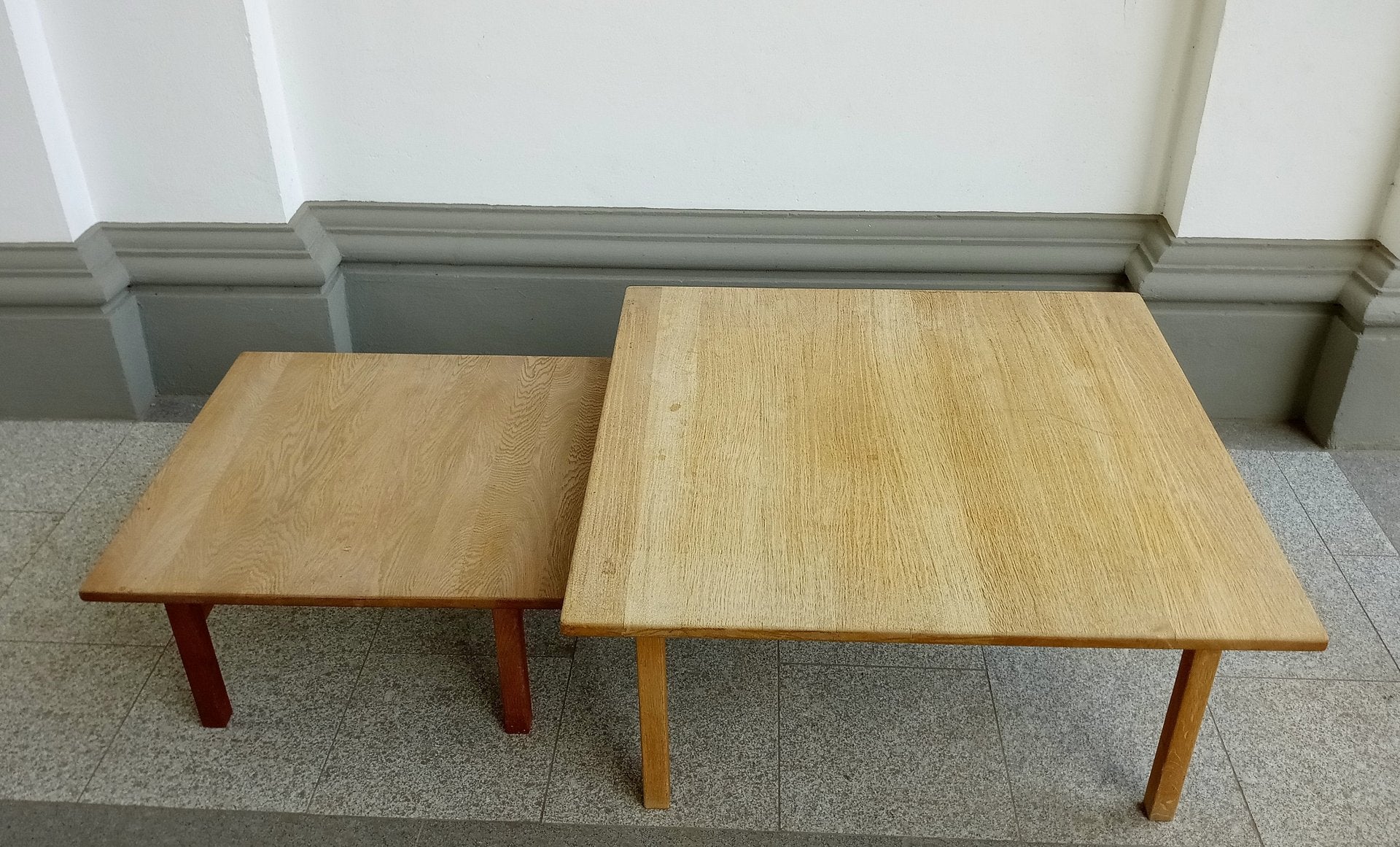 Coffee Tables in Oak by Kurt Ostervig for KP Møbler, 1970s, Set of 2