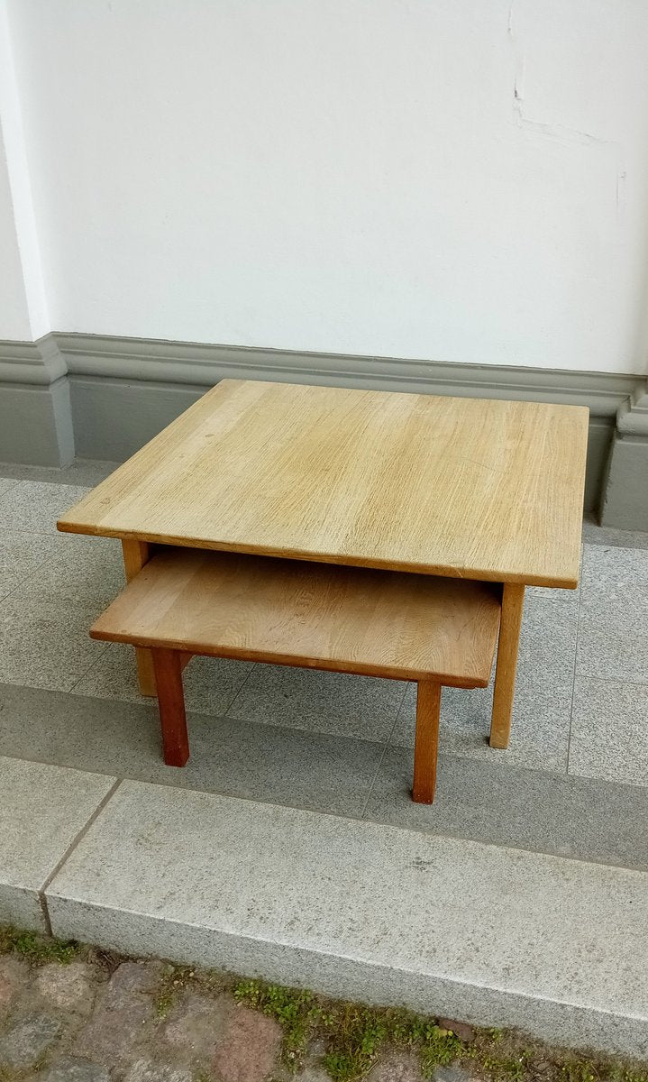 Coffee Tables in Oak by Kurt Ostervig for KP Møbler, 1970s, Set of 2