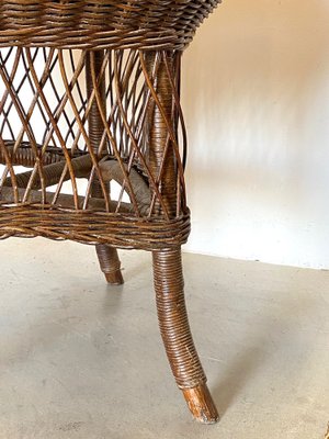 Coffee Tables in Wicker and Bamboo, 1970s, Set of 2-NPC-1069042