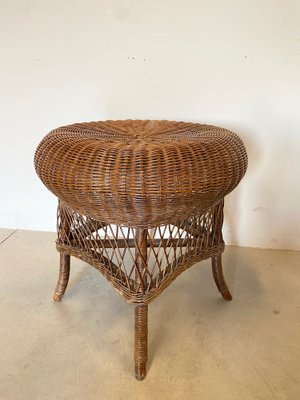 Coffee Tables in Wicker and Bamboo, 1970s, Set of 2-NPC-1069042