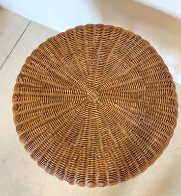 Coffee Tables in Wicker and Bamboo, 1970s, Set of 2-NPC-1069042