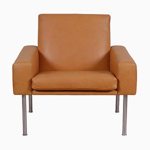 Cognac Aniline Leather Airport Chair by Hans J. Wegner for Getama-MTD-1400535