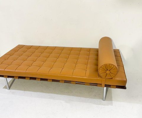 Cognac Barcelona Daybed by Ludwig Mies van der Rohe for Knoll, 2000s-FGA-1770723