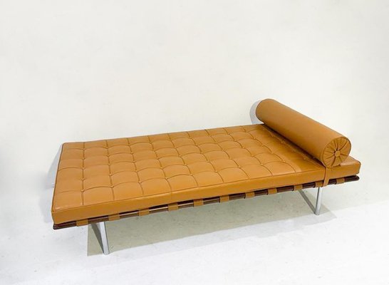 Cognac Barcelona Daybed by Ludwig Mies van der Rohe for Knoll, 2000s-FGA-1770723